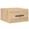 vidaXL V&auml;ggmonterat s&auml;ngbord sonoma-ek 35x35x20 cm