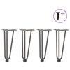 vidaXL H&aring;rn&aring;lsben f&ouml;r soffbord 4 st naturst&aring;l 30 cm massivt st&aring;l