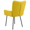 vidaXL Matstolar 2 st gul sammet