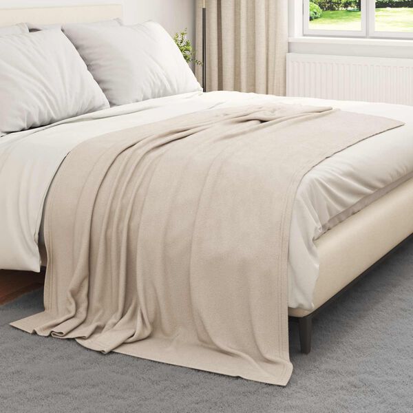 vidaXL Filtar 6 pcs Beige 200 x 150 cm Fleece