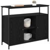 vidaXL Sideboard Svart Ek 100 x 35 x 80 cm Konstruerat tr&auml;