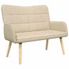 vidaXL 2-sits soffa Gr&auml;ddvit 115 x 61 x 87 cm Tyg
