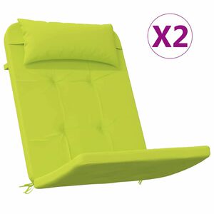 vidaXL Stolkuddar 2 st Oxford Tyg Klart gr&ouml;n. 58 x 77 x 4,5 cm
