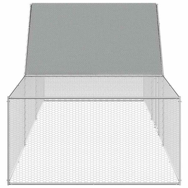 vidaXL Hönsbur 5x1x1,5 m galvaniserat stål