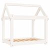 vidaXL Hundb&auml;dd vit 71x55x70 cm massiv furu