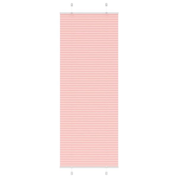 vidaXL Plisserad persienn rosa 75x200 cm tyg bredd 74,4 cm polyester