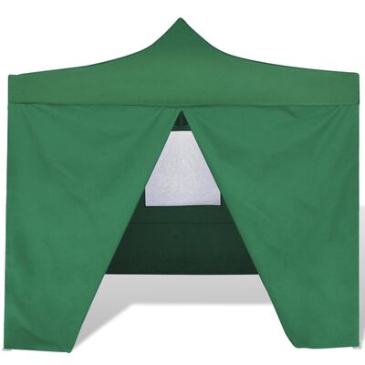 vidaXL Hopfällbart tält 3 x 3 m 4 väggar grön