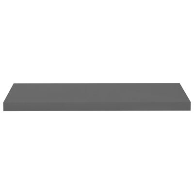 vidaXL Svävande vägghyllor 4 st grå högglans 80x23,5x3,8 cm MDF