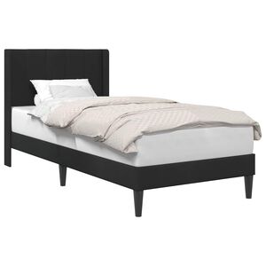 vidaXL S&auml;ngram med huvudgavel Svart 80 x 200 cm Sammet