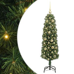 vidaXL Konstgjord julgran Gr&ouml;n 120 cm PVC och st&aring;l och plast