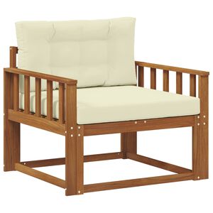 vidaXL Utomhus Mellansoffa Massivt Akaciatr&auml; Naturf&auml;rg