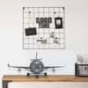 vidaXL Klocka flygplan gr&aring; 41x8x17 cm metall