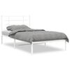 vidaXL S&auml;ngram med huvudgavel metall vit 100x190 cm