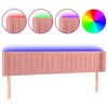 vidaXL S&auml;nggavel LED rosa 163x16x78/88 cm sammet