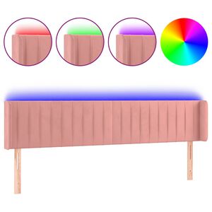 vidaXL S&auml;nggavel LED rosa 163x16x78/88 cm sammet