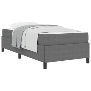 vidaXL S&auml;ngram med madrass Ljusgr&aring; 80 x 200 cm tyg