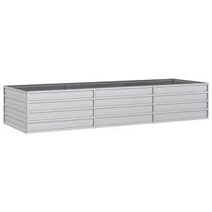 vidaXL Odlingsl&aring;da upph&ouml;jd galvaniserat st&aring;l 240x80x45 cm silver