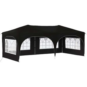 vidaXL Pop-up Partyt&auml;lt Svart 575 x 288 x 245 cm Oxford Tyg