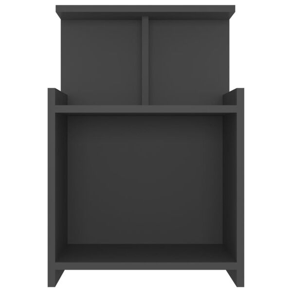 vidaXL S&auml;ngbord 2 st gr&aring; 40x35x60 cm konstruerat tr&auml;