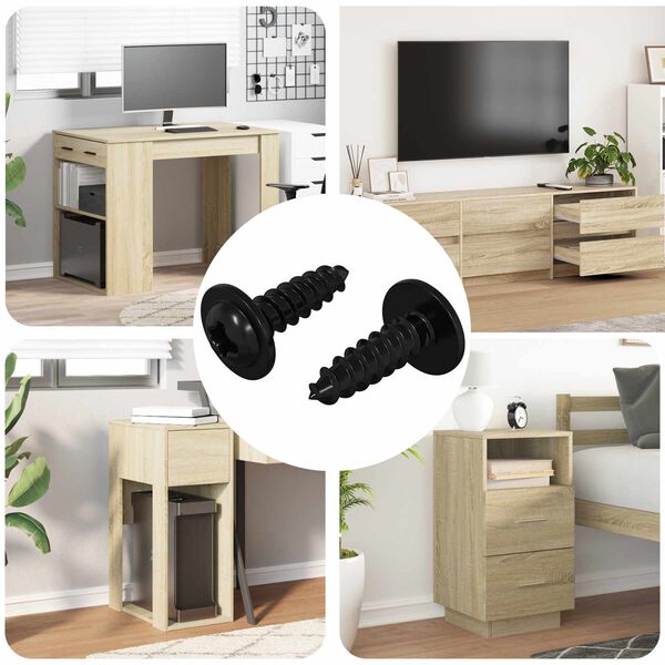 vidaXL Sj&auml;lvg&auml;ngande spik 2 pcs Svart 3,5 x 12 mm J&auml;rn