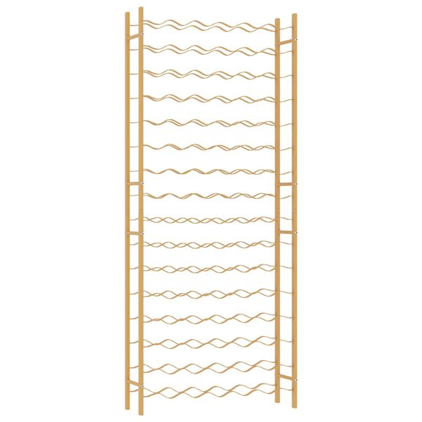 vidaXL Vinst&auml;ll f&ouml;r 96 flaskor guld metall