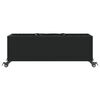 vidaXL Odlingsl&aring;dor med hjul 2 st svart 107x32x38 cm konstrotting