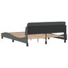 vidaXL Bed Frame "Dover" Dark Grey 160x200 cm Fabric
