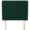 vidaXL S&auml;nggavel med kanter m&ouml;rkgr&ouml;n 103x23x118/128 cm sammet