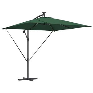 vidaXL Cantilever bananparasol Gr&ouml;n 249 x 249 x 250 cm