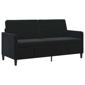 vidaXL Soffa med f&ouml;rvaring 3-sits Svart 172 x 78 x 87 cm Polyester