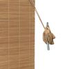vidaXL Rullgardin med gardiner Brun 120 x 220 cm Bambu