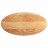 vidaXL Bordsskiva ljusbrun 120x60x2 cm massiv ek oval