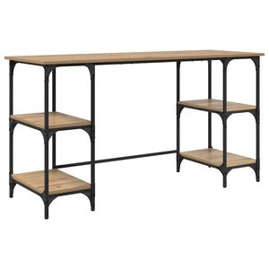 vidaXL Skrivbord Artisan Ek Konstruerat tr&auml; 140 x 50 x 75 cm