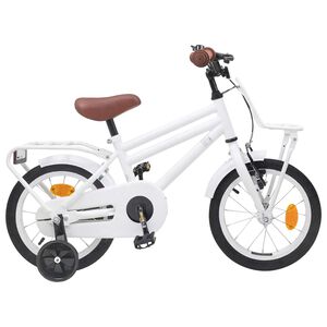 vidaXL Barncykel 12 Tum f&ouml;r 2-4 &aring;ringar Vit