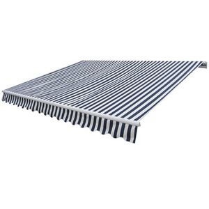 vidaXL Markis manuellt inf&auml;llbar 300 cm bl&aring;/vit