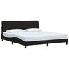 vidaXL Bed Frame without Mattress Black 180x200 cm Fabric