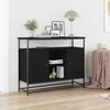 vidaXL Sideboard Svart Ek 100 x 35 x 80 cm Konstruerat tr&auml;
