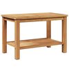vidaXL Kaffeebord med lagring Brun 70 x 40 x 45 cm Massivt teaktr&auml;