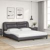 vidaXL Bed with Mattress "Hvar" Grey 180x200 cm Faux Leather