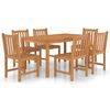 vidaXL 7-delad tr&auml;dg&aring;rdsmatgrupp 150x90 cm massiv teak