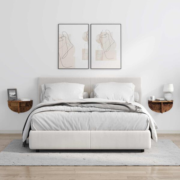 vidaXL V&auml;gg hylla Gammalt tr&auml; 38 x 19 x 19 cm Konstruerat tr&auml;