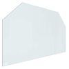 vidaXL Glas eldstad platta Transparent 100 x 60 cm Glas