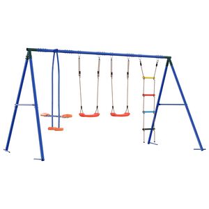 vidaXL Utegunga set Flerf&auml;rgsdesign 330 x 185 x 185 cm St&aring;l och PE