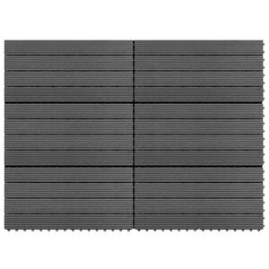 vidaXL Markplattor WPC 60x30 cm 6 st 1 m&sup2; gr&aring;