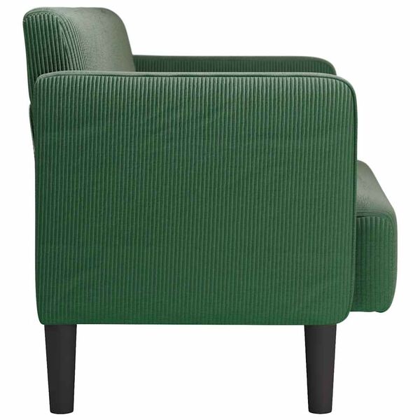 vidaXL Loveseat soffa mörkgrön 109 cm manchestertyg