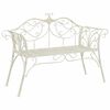 vidaXL Tr&auml;dg&aring;rdsb&auml;nk 2-Antal sittplatser 130 x 47 x 90 cm St&aring;l