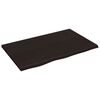 vidaXL V&auml;gghylla m&ouml;rkbrun 80x50x2 cm behandlad massiv ek
