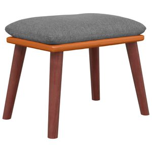 vidaXL Fotpall ljusgr&aring; 45x29,5x35 cm tyg och konstl&auml;der