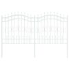 vidaXL Trädgårdsstängsel Vit 240 x 165 cm Pulverlackerad stål