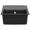 vidaXL Diskho Svart 780 x 500 mm 80% Kvarts och 20% Resin